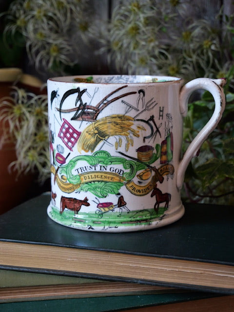 Antique MINT Vintage outlet B&L England Farmers Arms Mug, pre 1862 set of 2