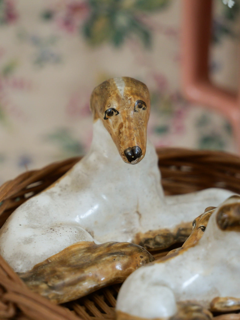 Handmade Vintage Family of Whippets