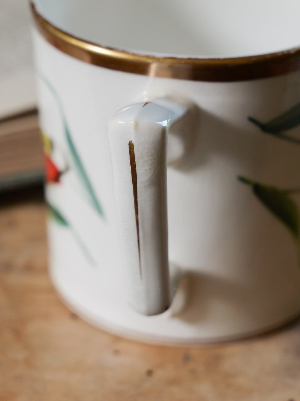 Victorian Hand Painted Butterfly Cup