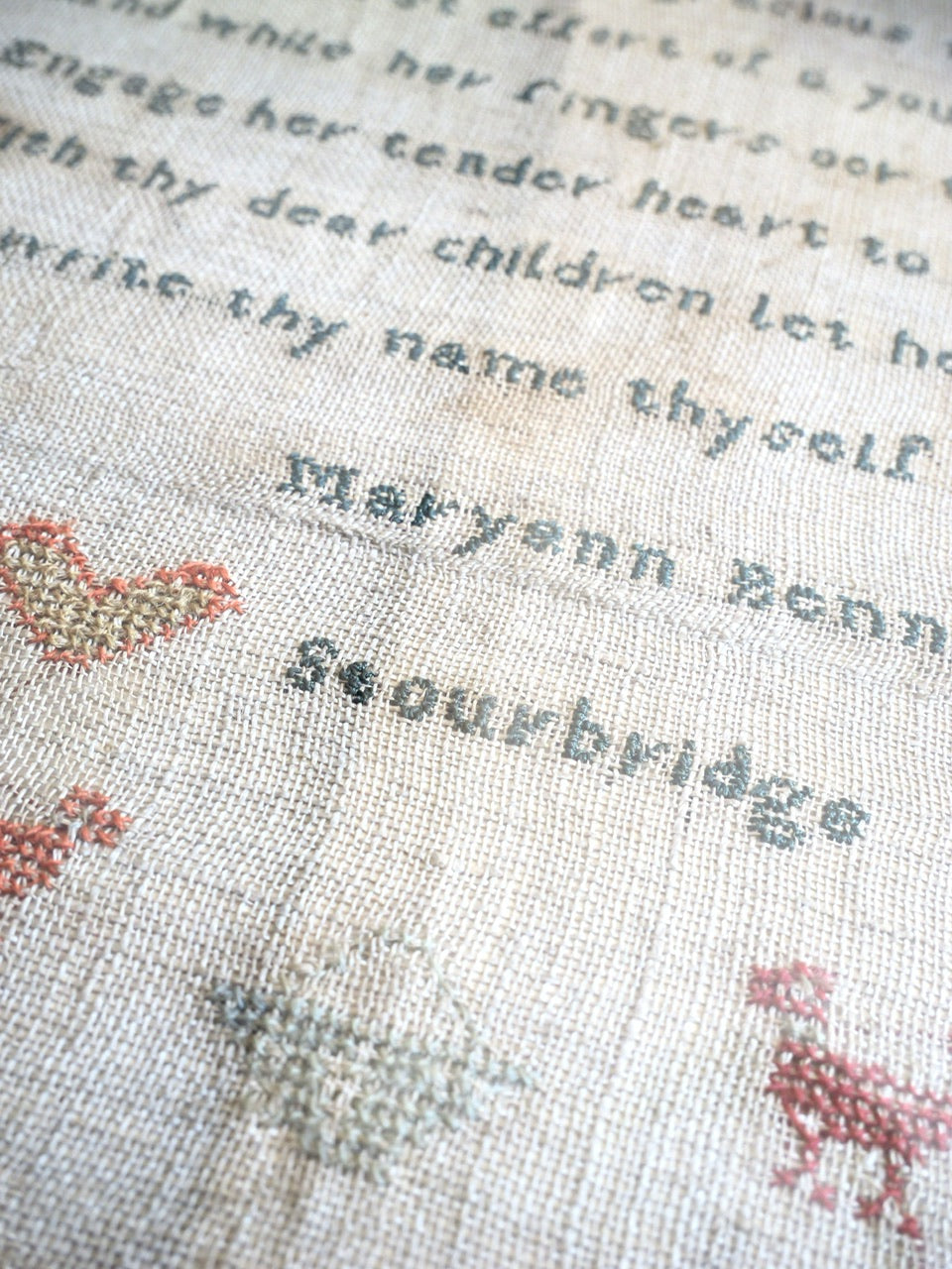 Large Georgian Needlework Sampler - 1831