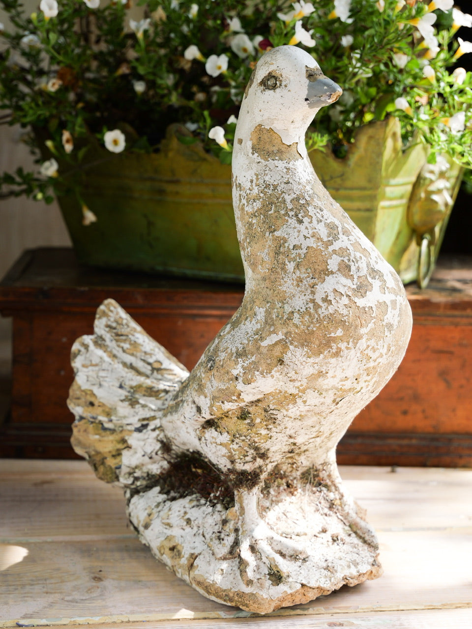 Vintage French Composite Stone Dove