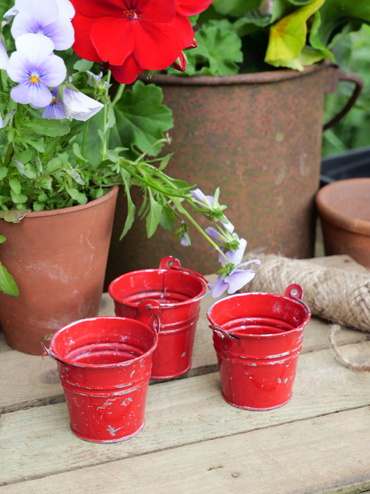 Three Tiny Vintage Buckets - Set #2