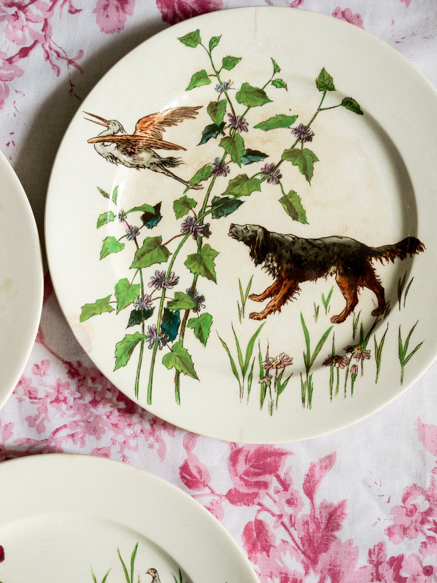 Antique Doulton Burslem Handpainted Plates - Set of 3