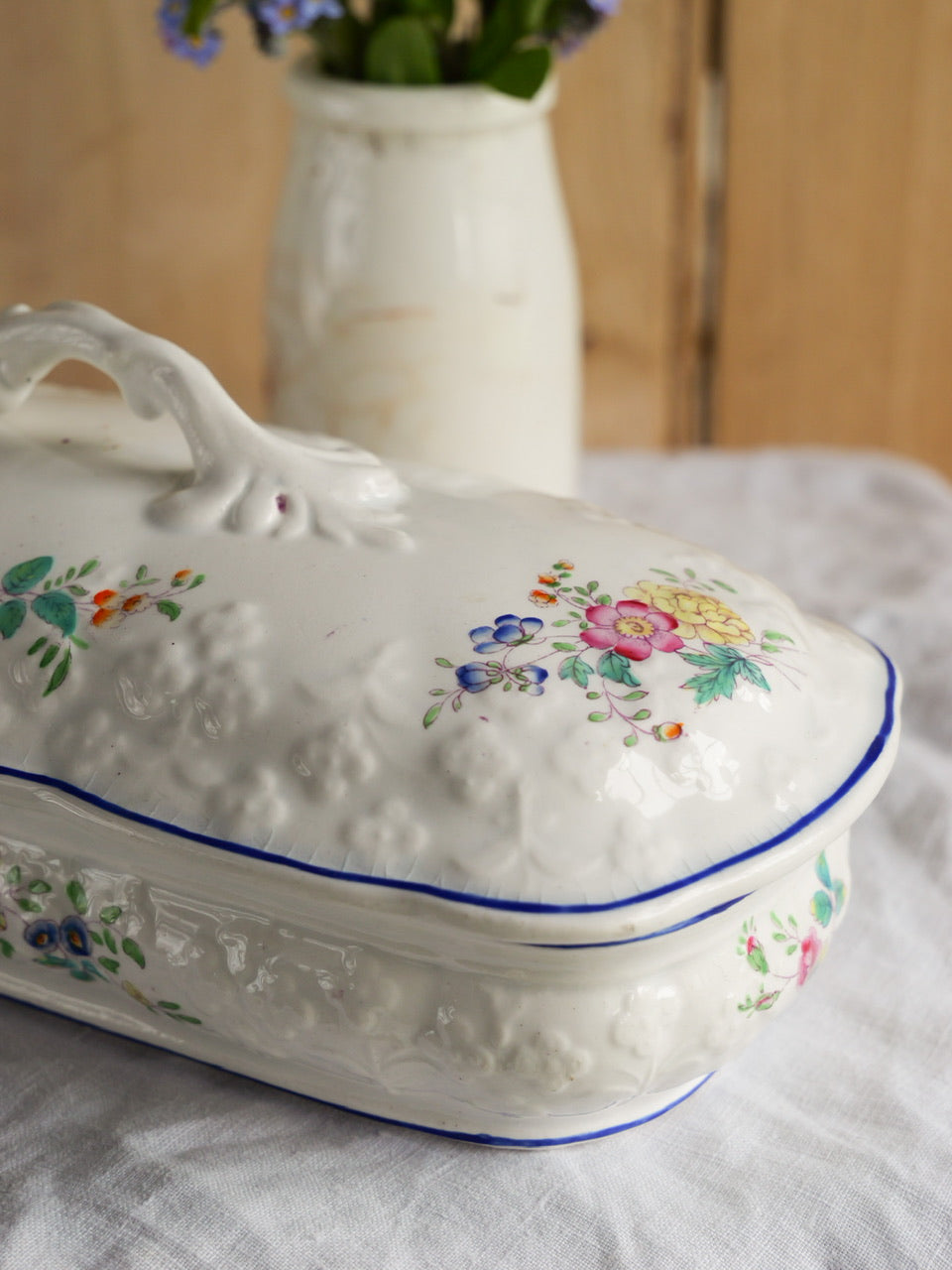 19th Century Hand painted Toothbrush Box