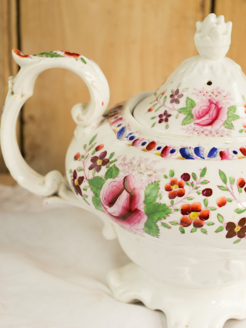 Georgian Hand-painted Floral Tea Set