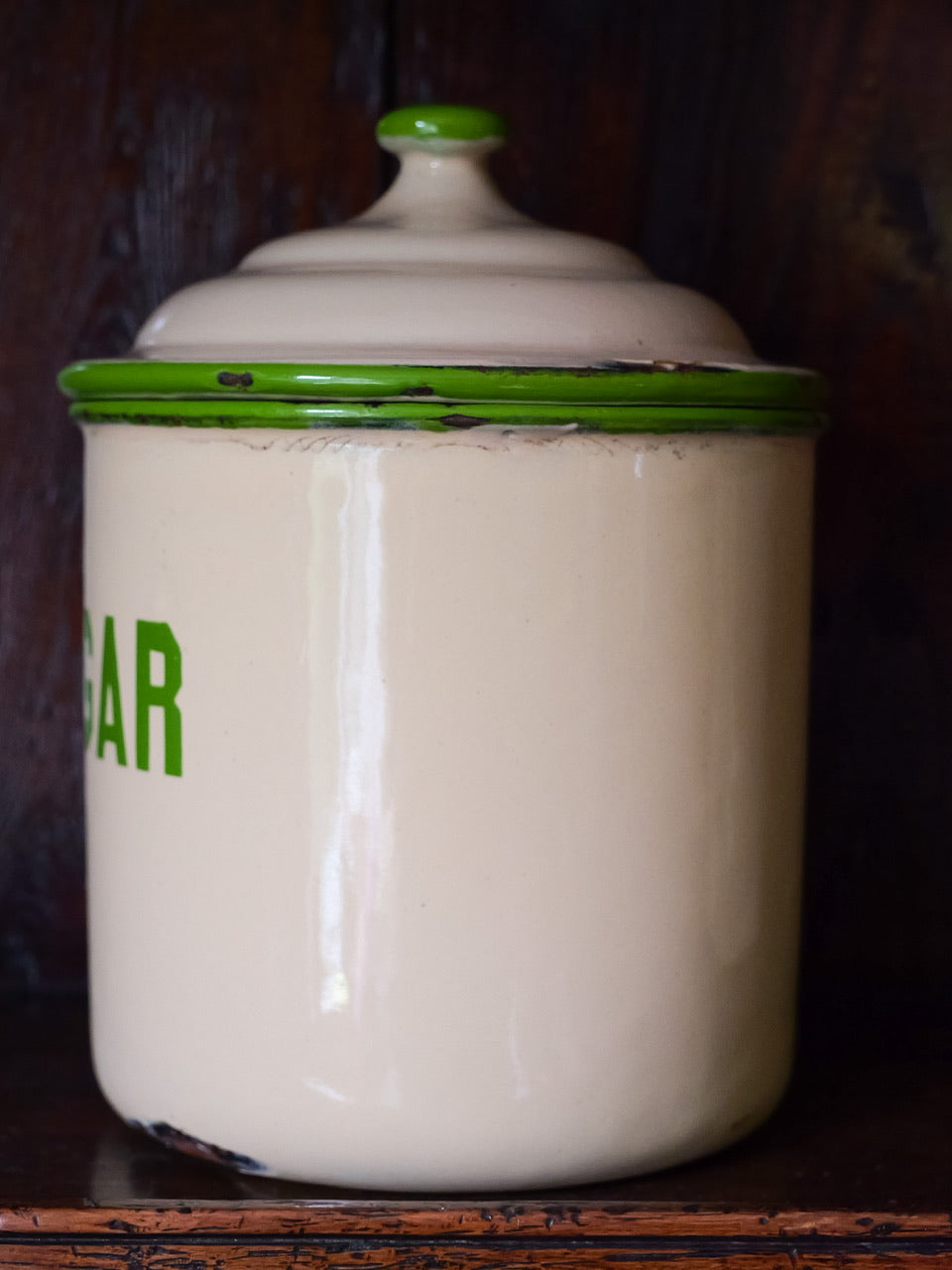 Vintage Enamel ‘Sugar’ Container