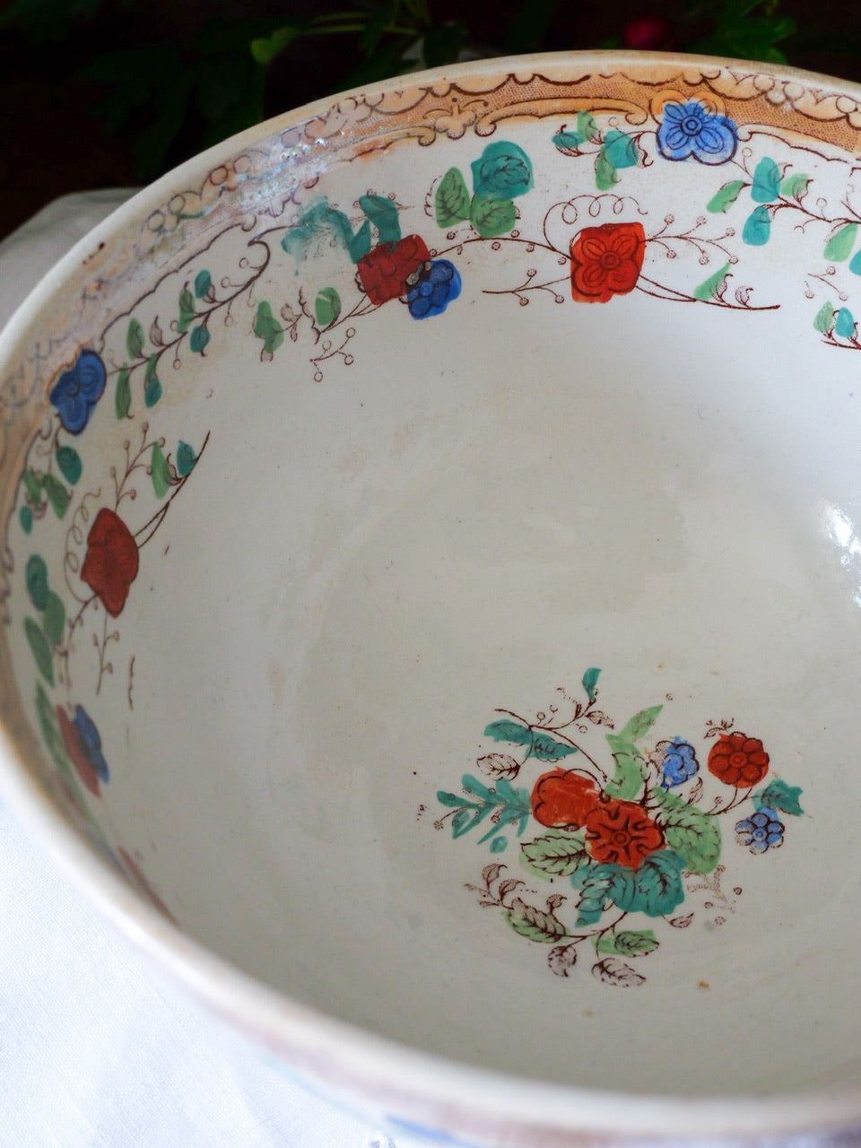 Early 19th Century Hand Coloured Transferware Bowl