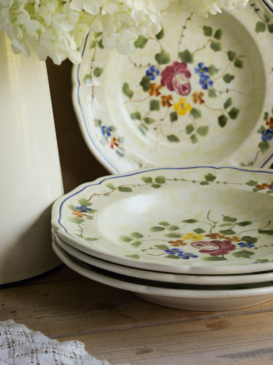 Vintage French Hand Painted Bowl Set (4-piece)