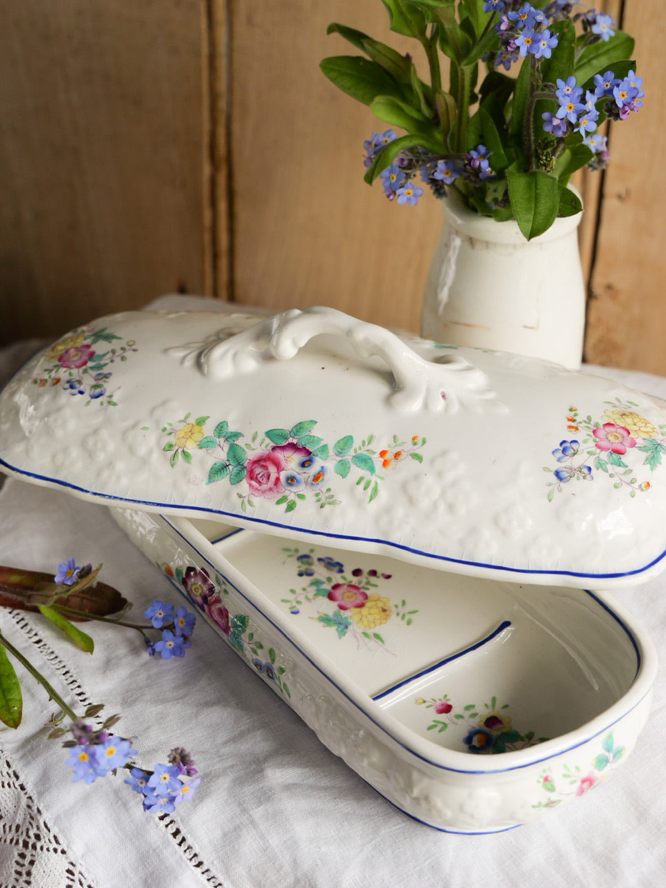 19th Century Hand painted Toothbrush Box