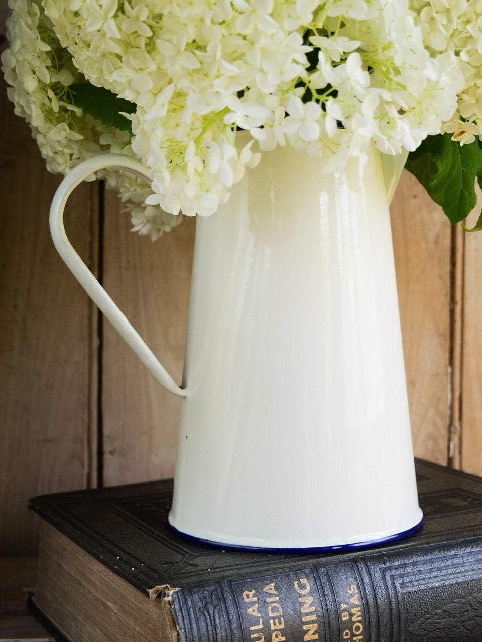 Vintage Enamel ‘Hydrangea’ Jug