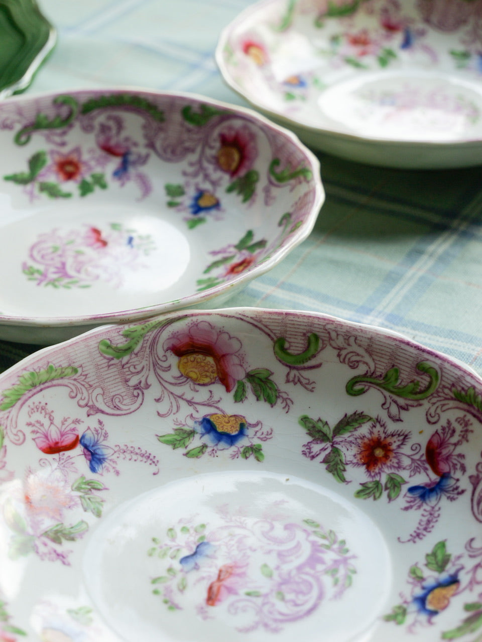 Antique Transferware Saucers - Set of 3