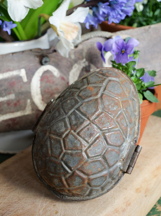 Vintage Metal Chocolate Egg Mould