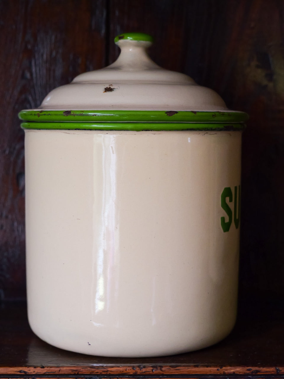 Vintage Enamel ‘Sugar’ Container