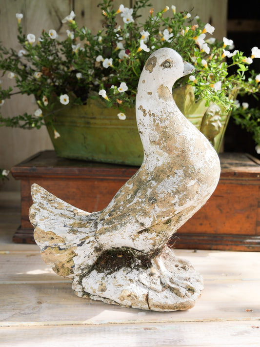 Vintage French Composite Stone Dove