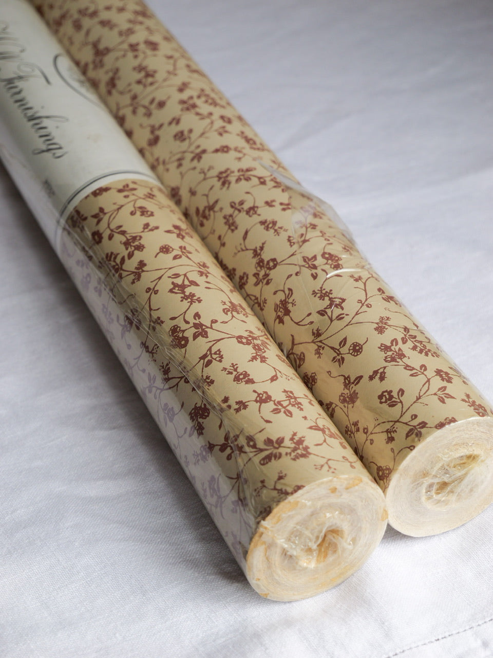 Vintage Laura Ashley Wallpaper Rolls - Set of 2