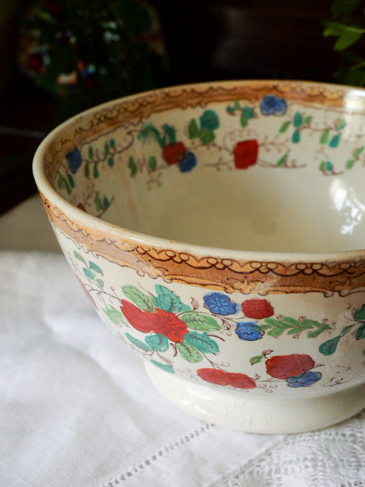 Early 19th Century Hand Coloured Transferware Bowl