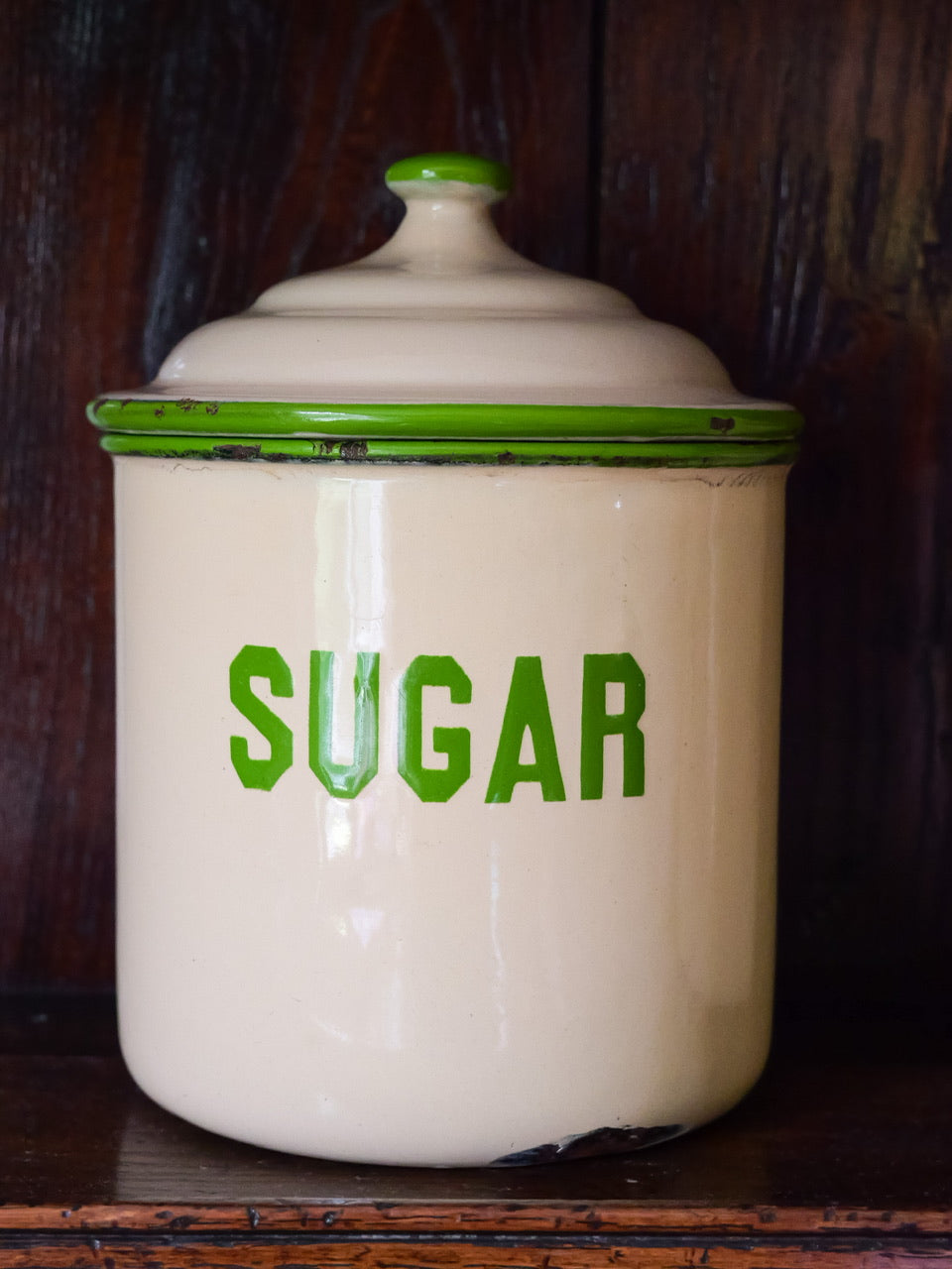 Vintage Enamel ‘Sugar’ Container