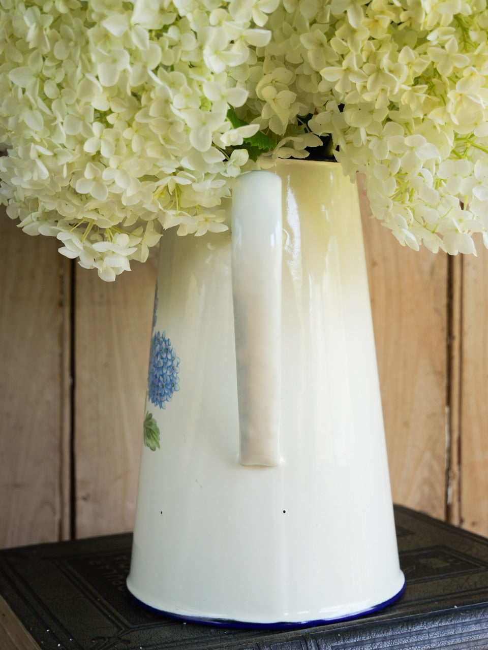 Vintage Enamel ‘Hydrangea’ Jug