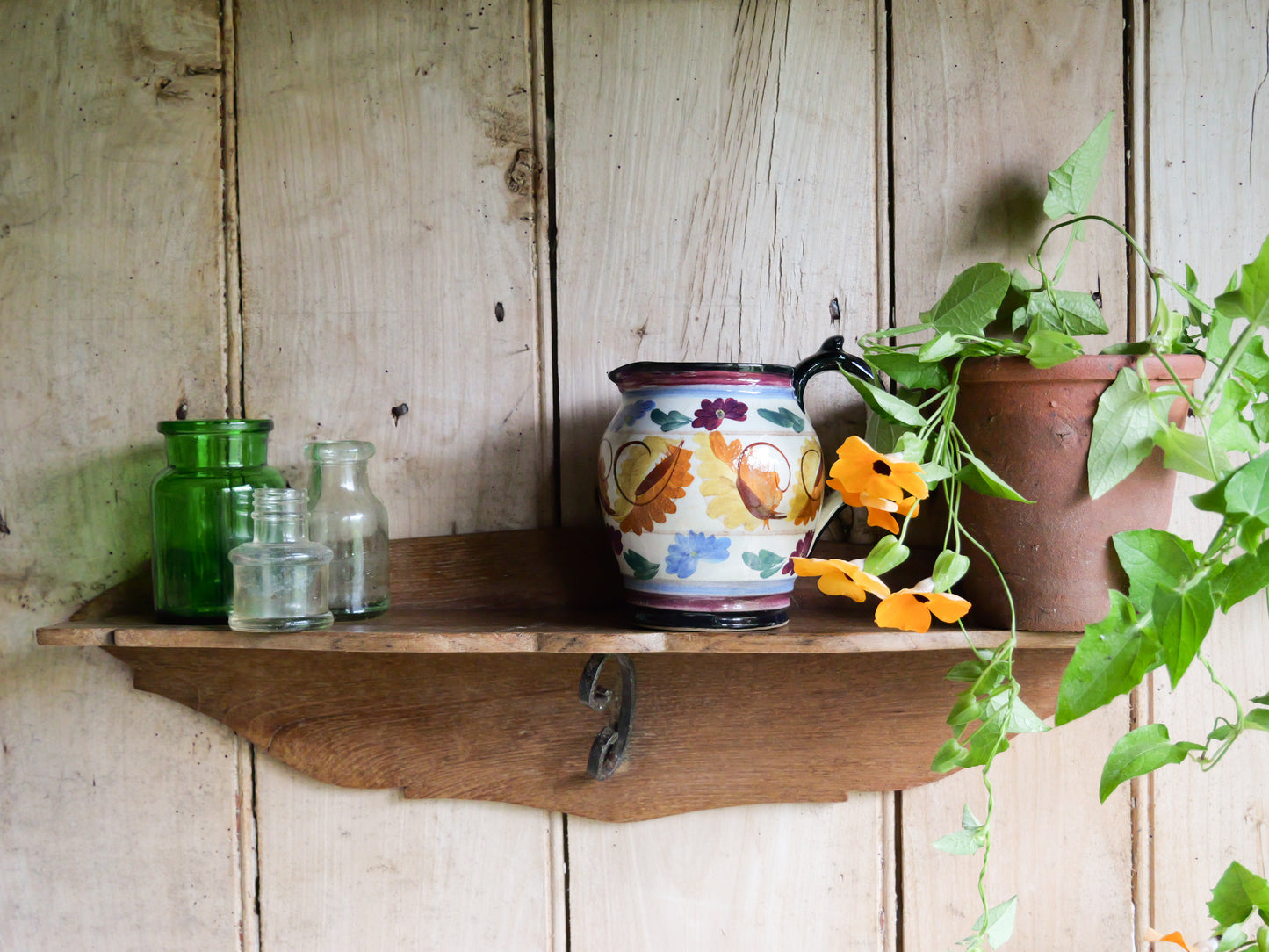 Vintage French Wooden Wall Shelf