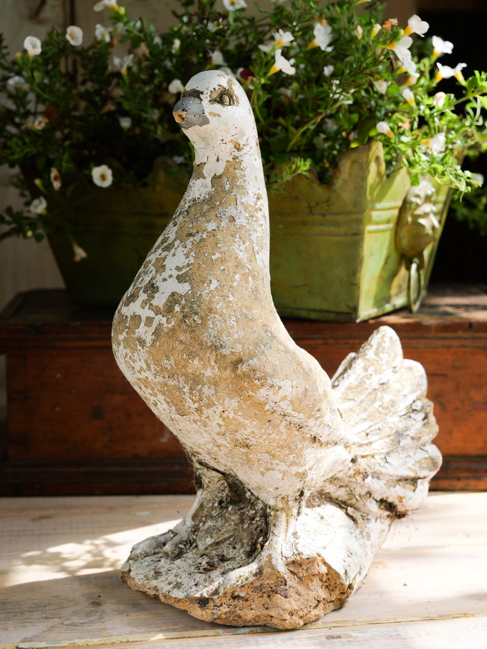 Vintage French Composite Stone Dove