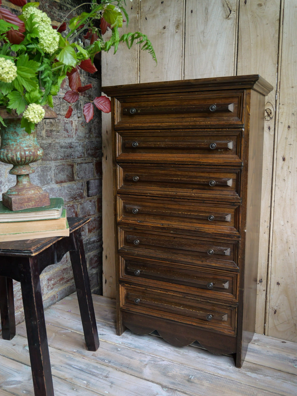 Large Bank of Vintage French Drawers