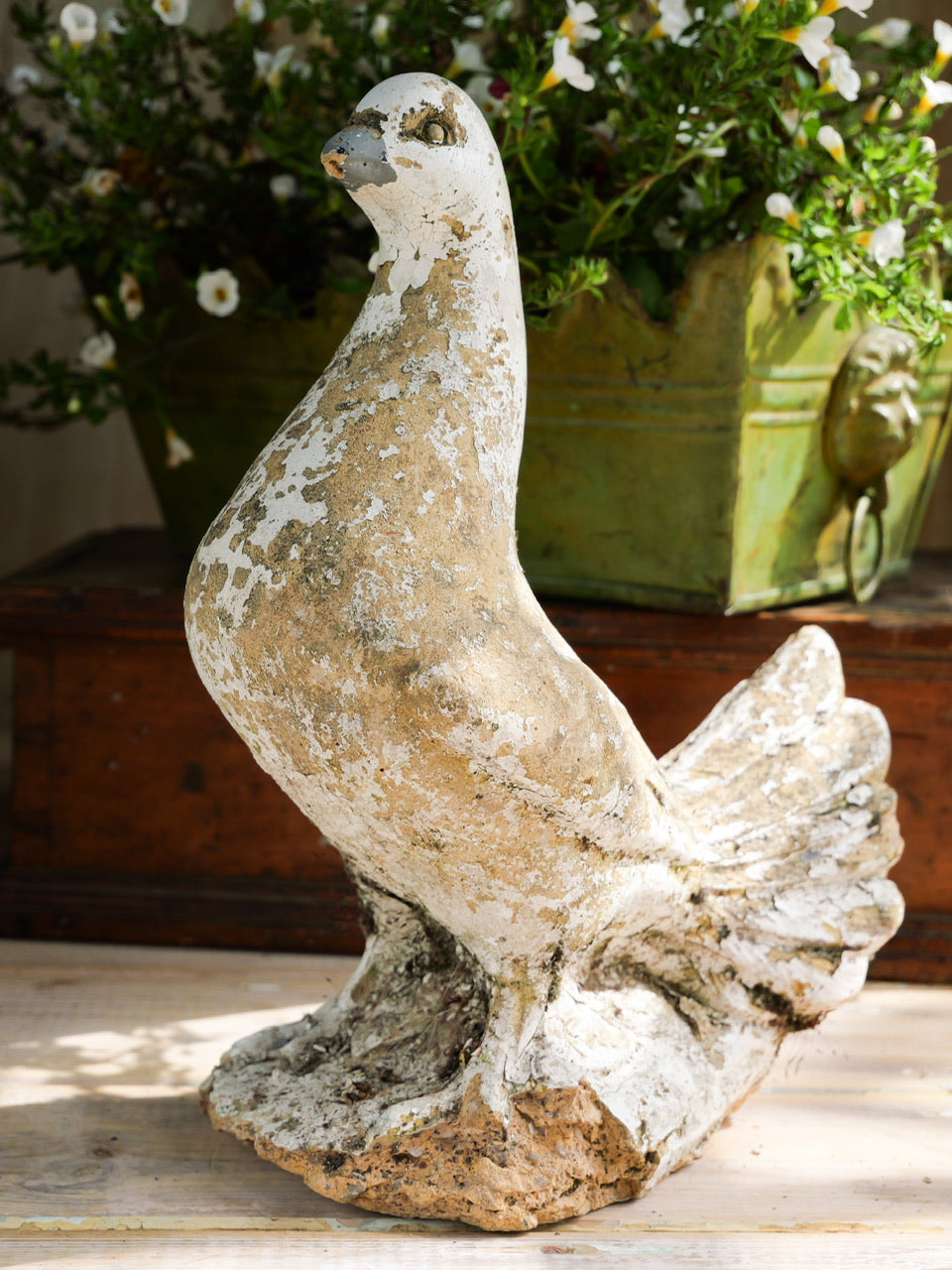 Vintage French Composite Stone Dove