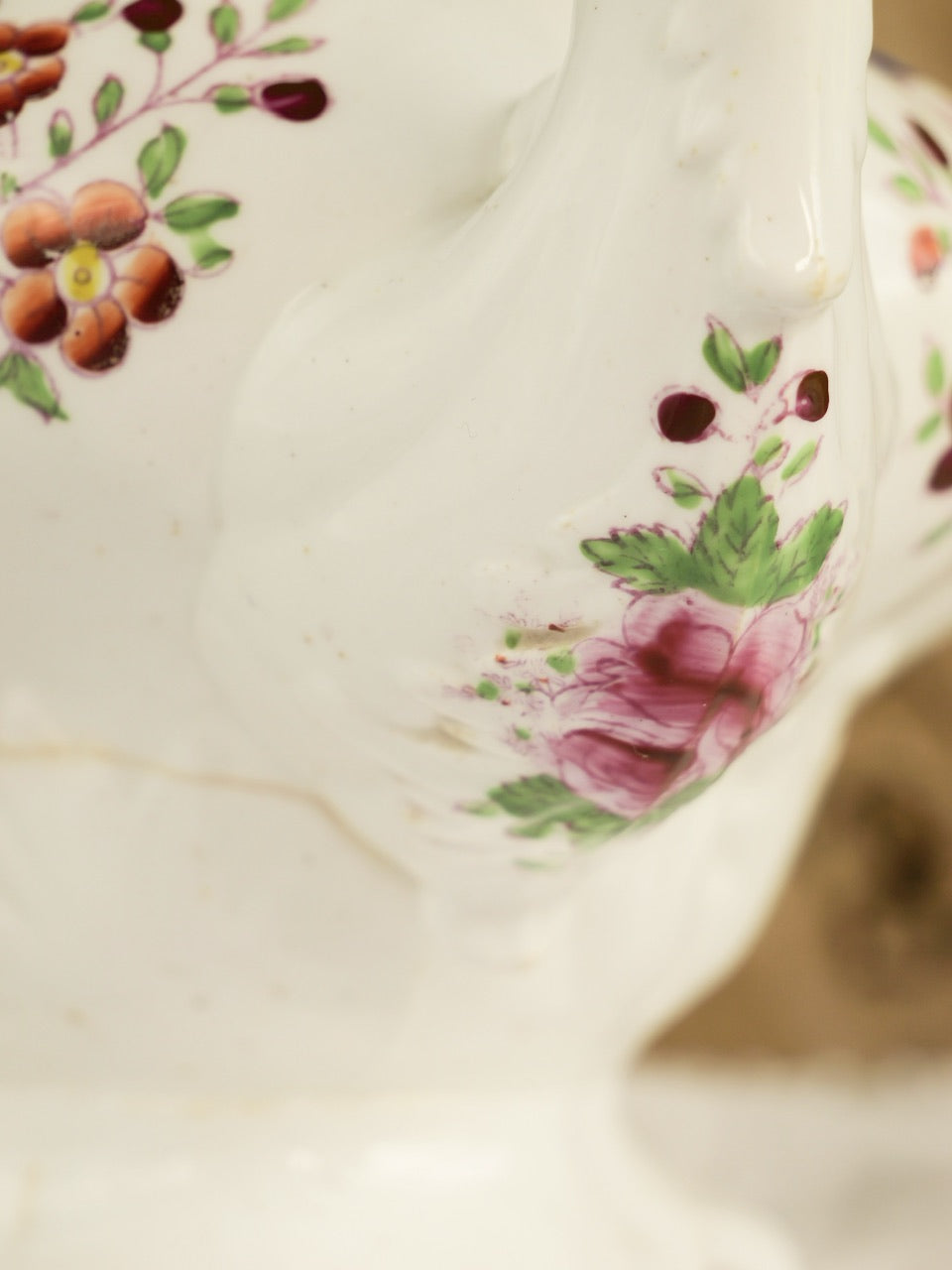 Georgian Hand-painted Floral Tea Set