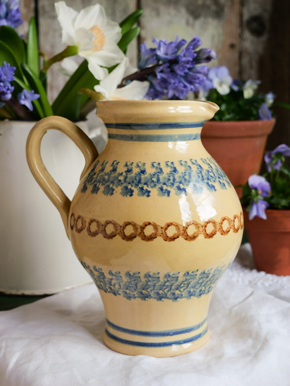 Antique Spongeware Jug – Saving Grandma’s Garden