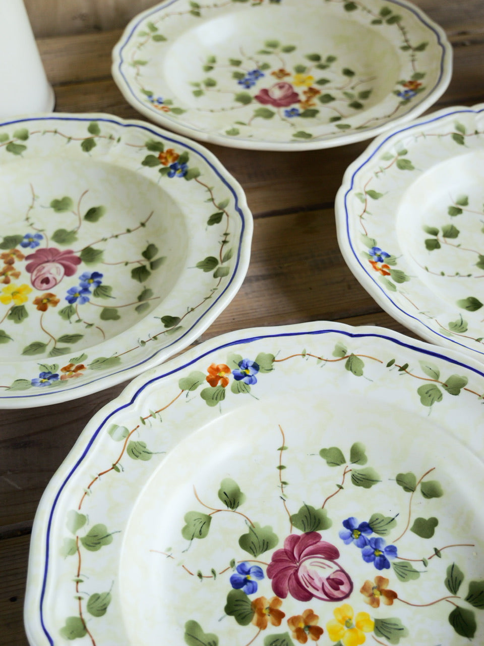 Vintage French Hand Painted Bowl Set (4-piece)