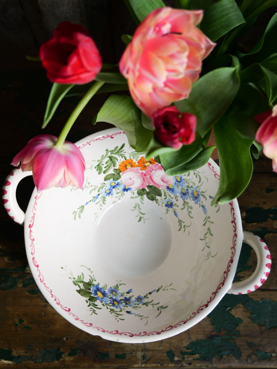 Vintage French Hand Painted Bowl