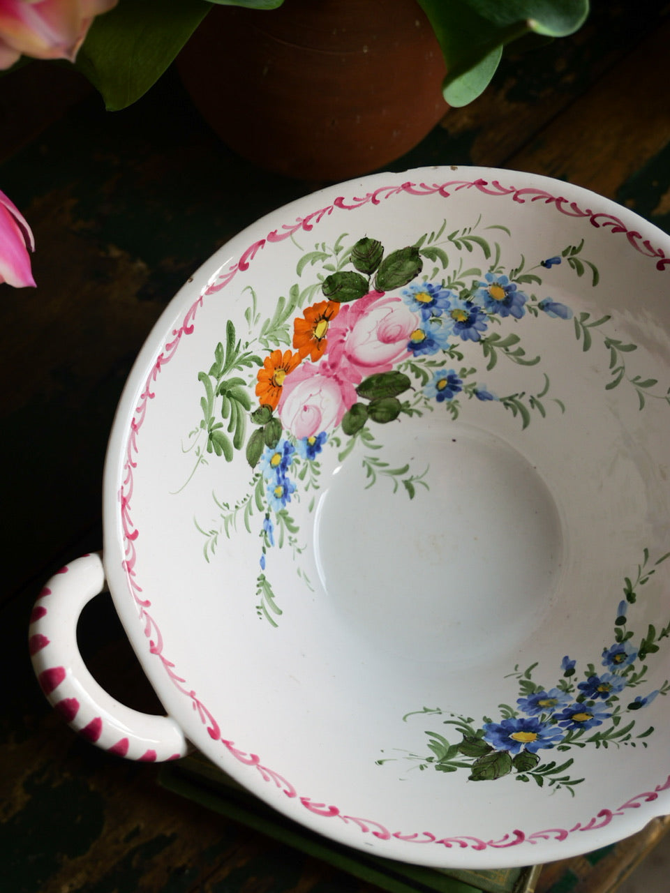 Vintage French Hand Painted Bowl