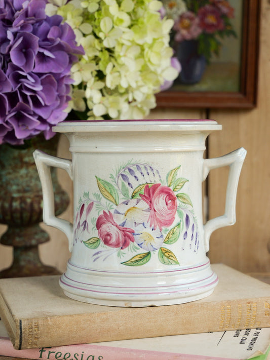 Large 19th Century Inscribed Hand Painted Loving Cup