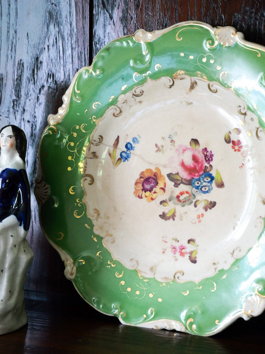 Antique Floral Plate