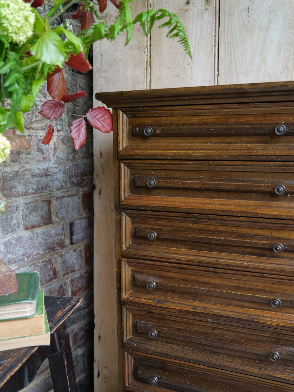 Large Bank of Vintage French Drawers