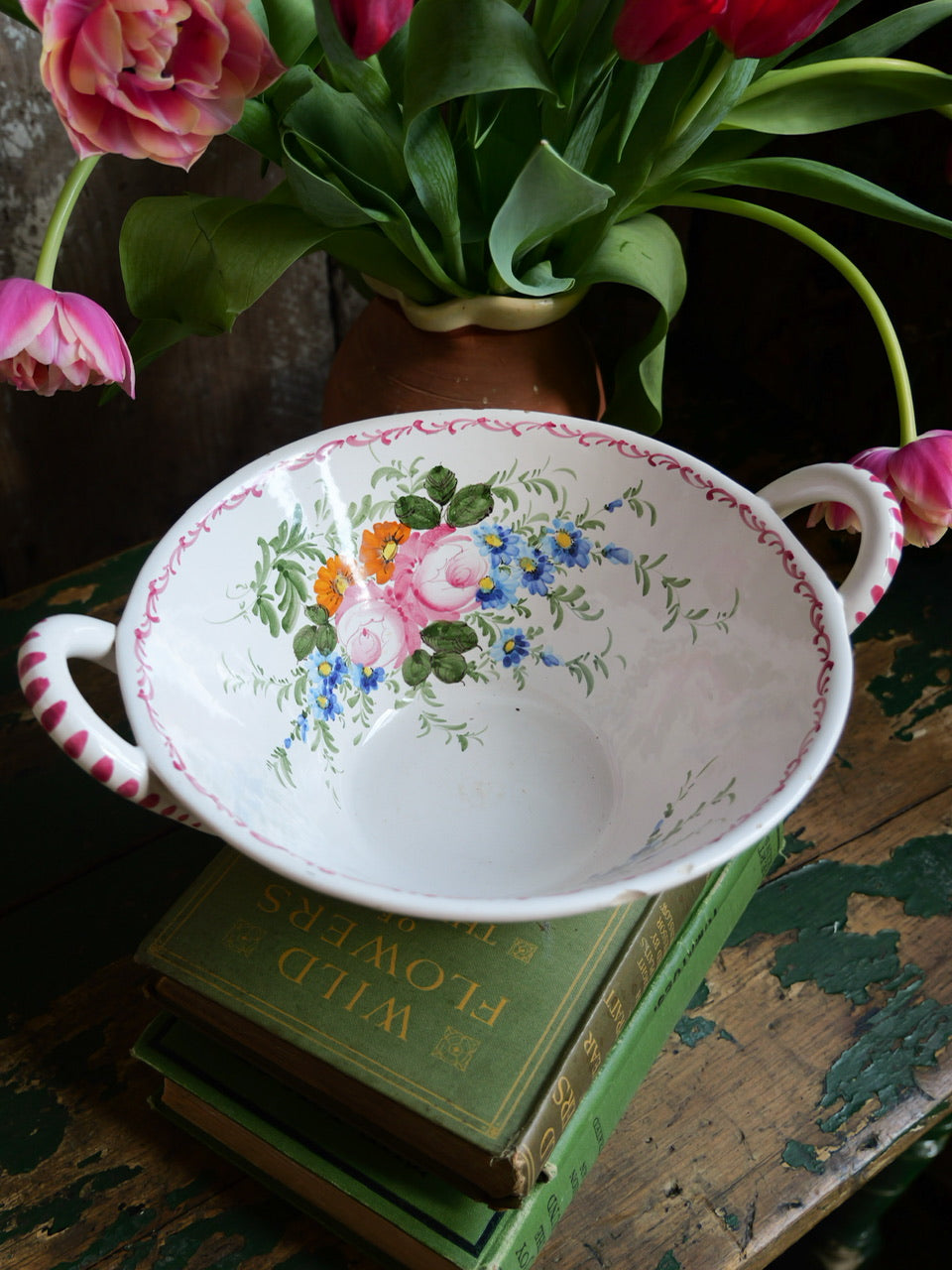 Vintage French Hand Painted Bowl