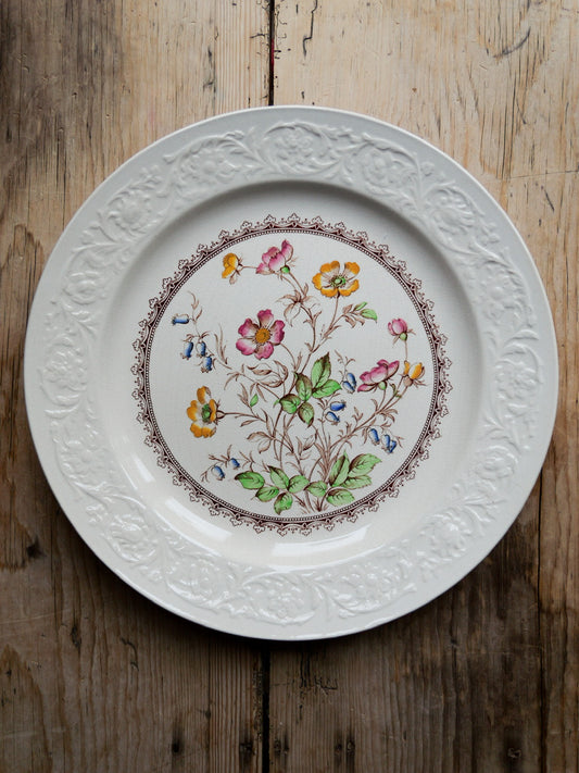 Antique ‘Wild Rose’ Large Serving Plate