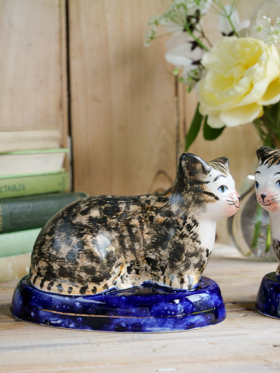 Pair of Antique Staffordshire Hand painted Cats