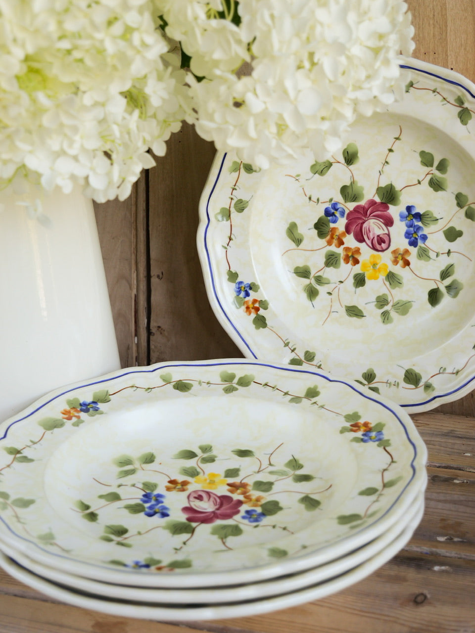 Vintage French Hand Painted Bowl Set (4-piece)