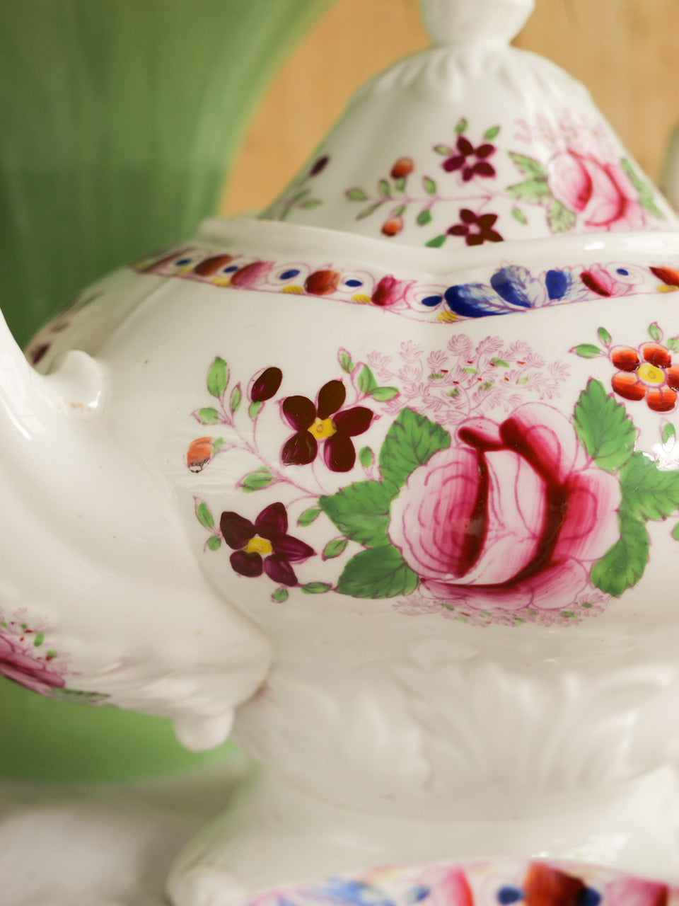 Georgian Hand-painted Floral Tea Set