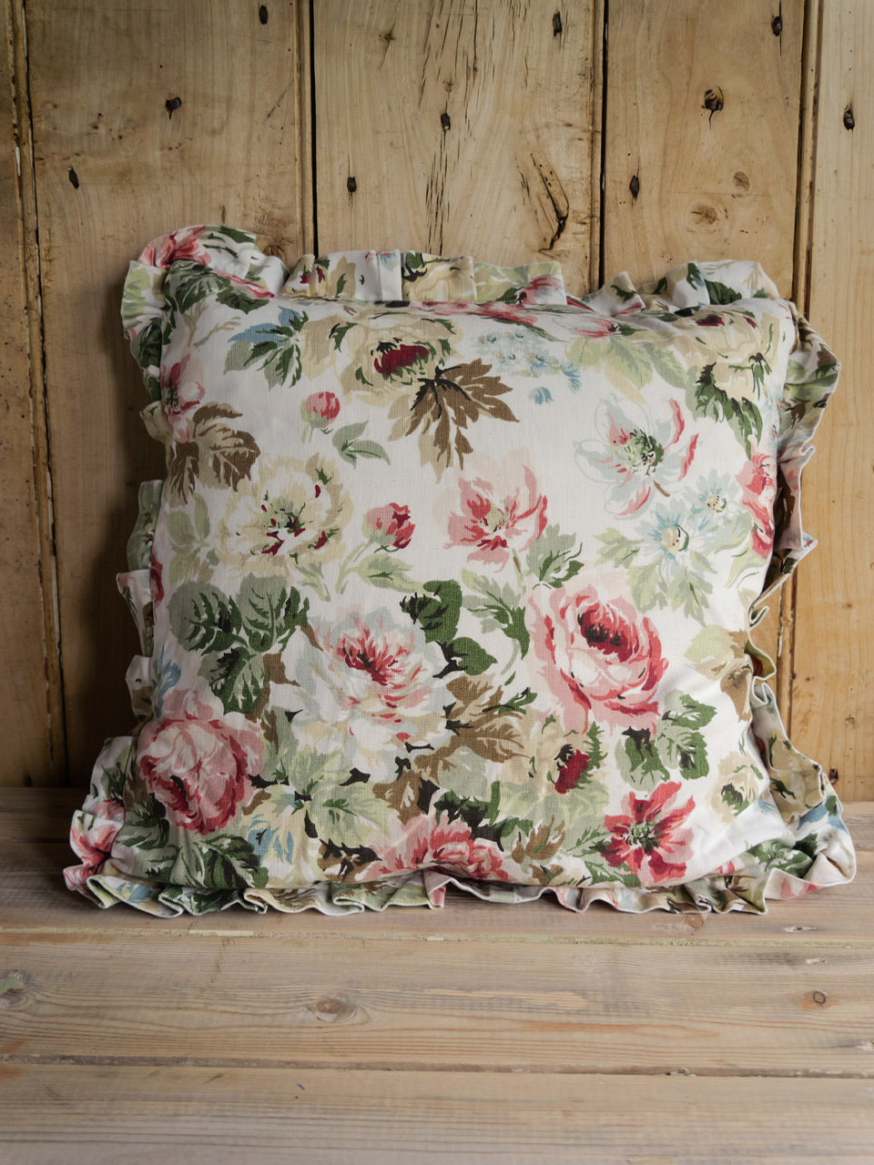 Pair of Vintage Floral Chintz Cushions