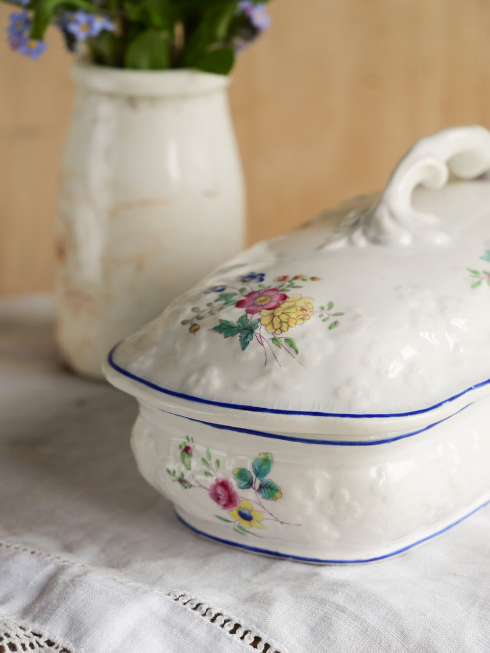 19th Century Hand painted Toothbrush Box