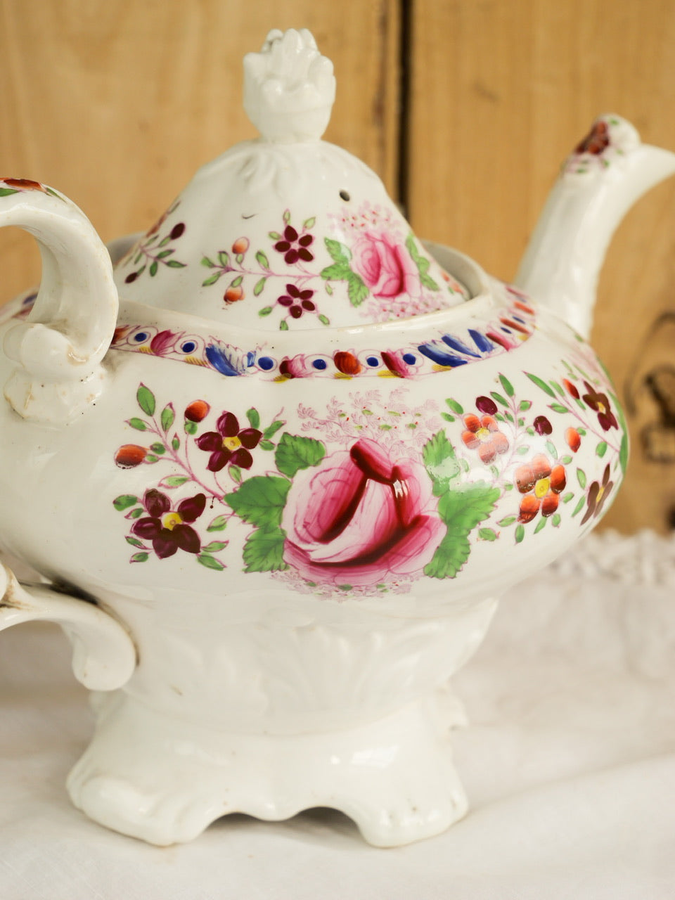 Georgian Hand-painted Floral Tea Set