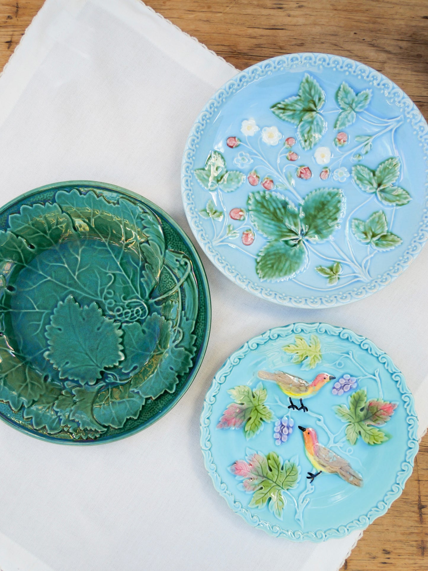 Vintage Majolica Plates