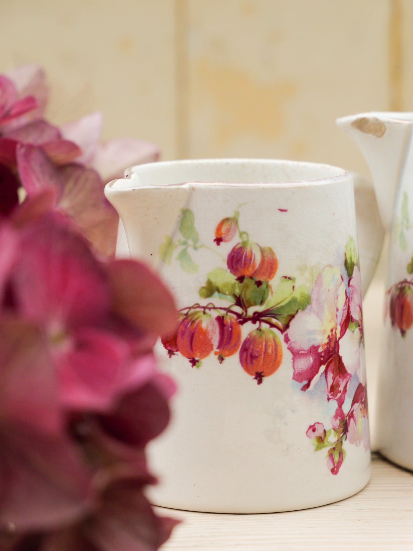 Vintage French Floral Jugs