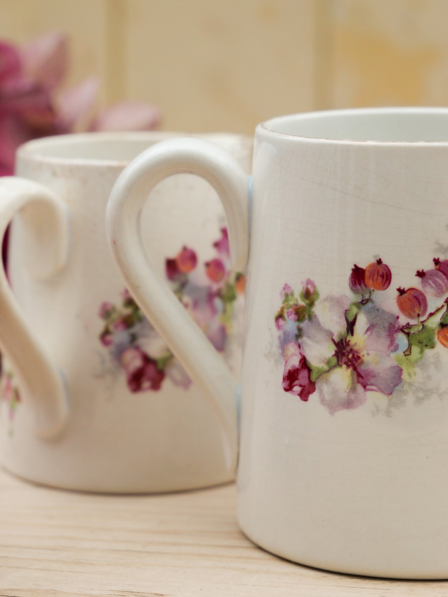 Vintage French Floral Jugs