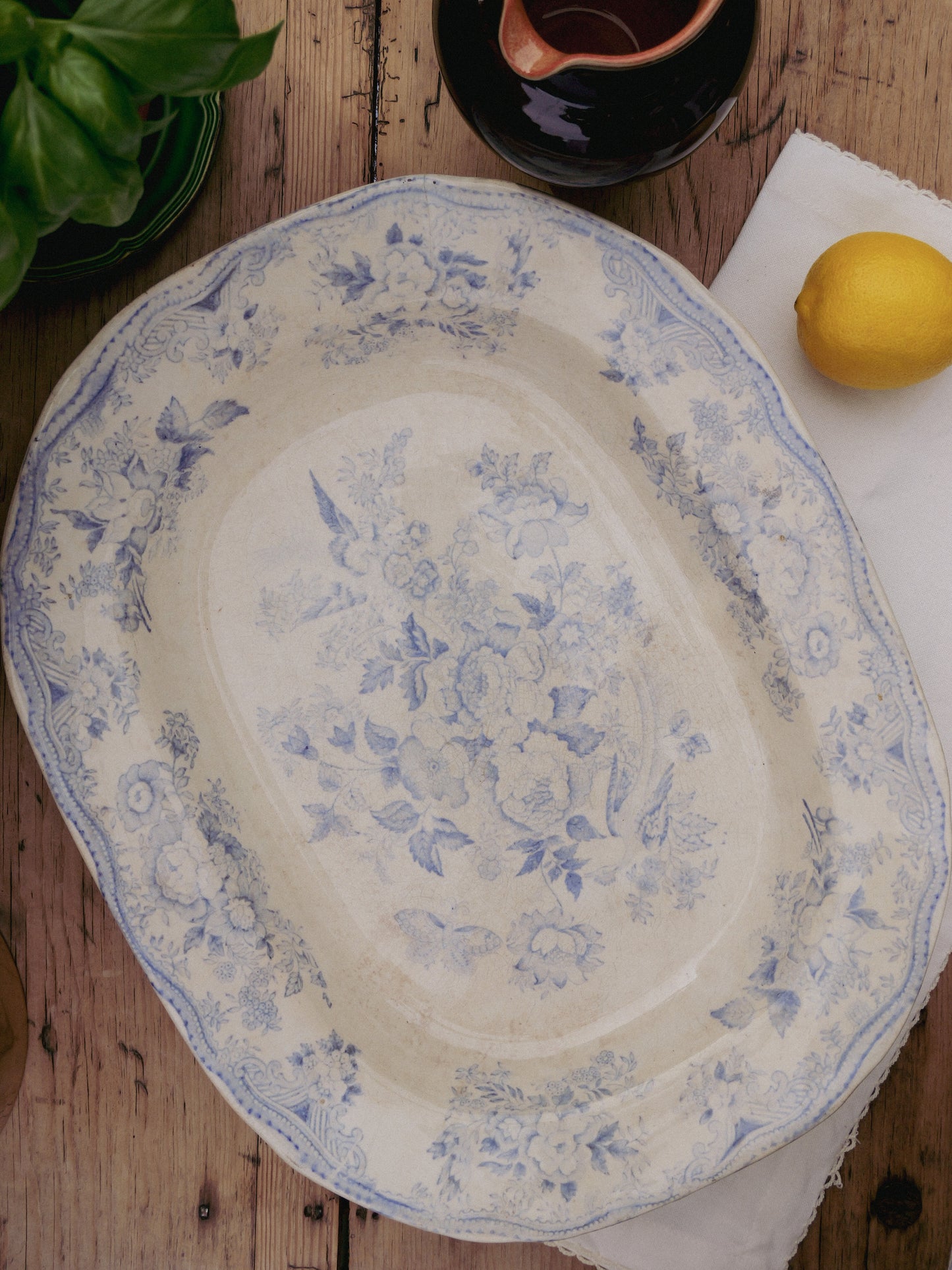 Antique Blue ‘Asiatic Pheasants’ Platters