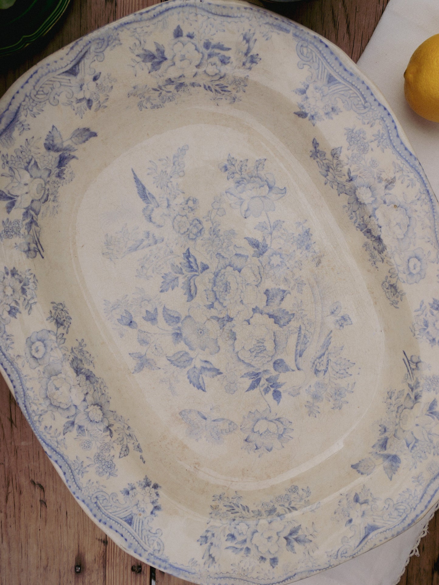 Antique Blue ‘Asiatic Pheasants’ Platters