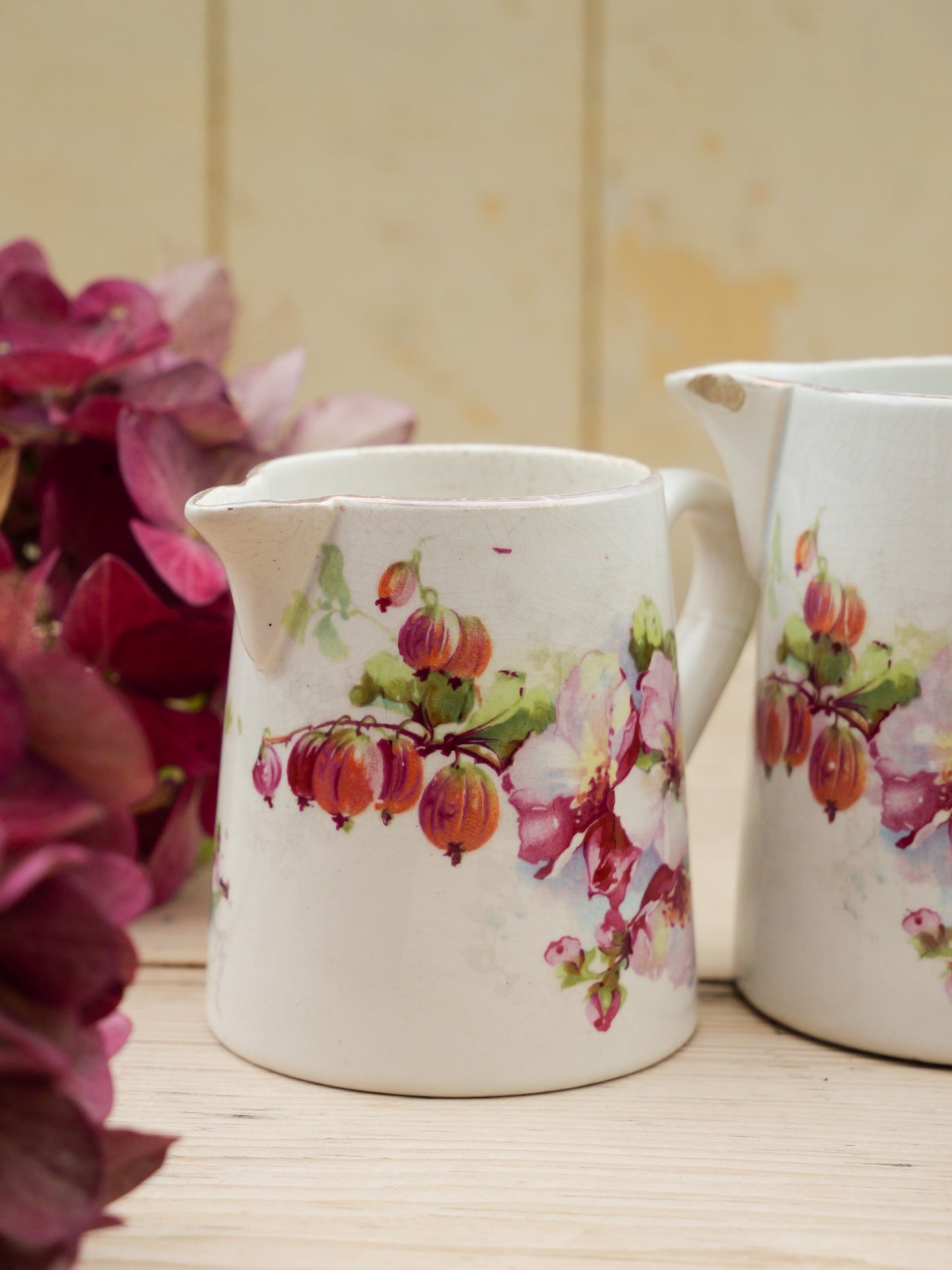 Vintage French Floral Jugs