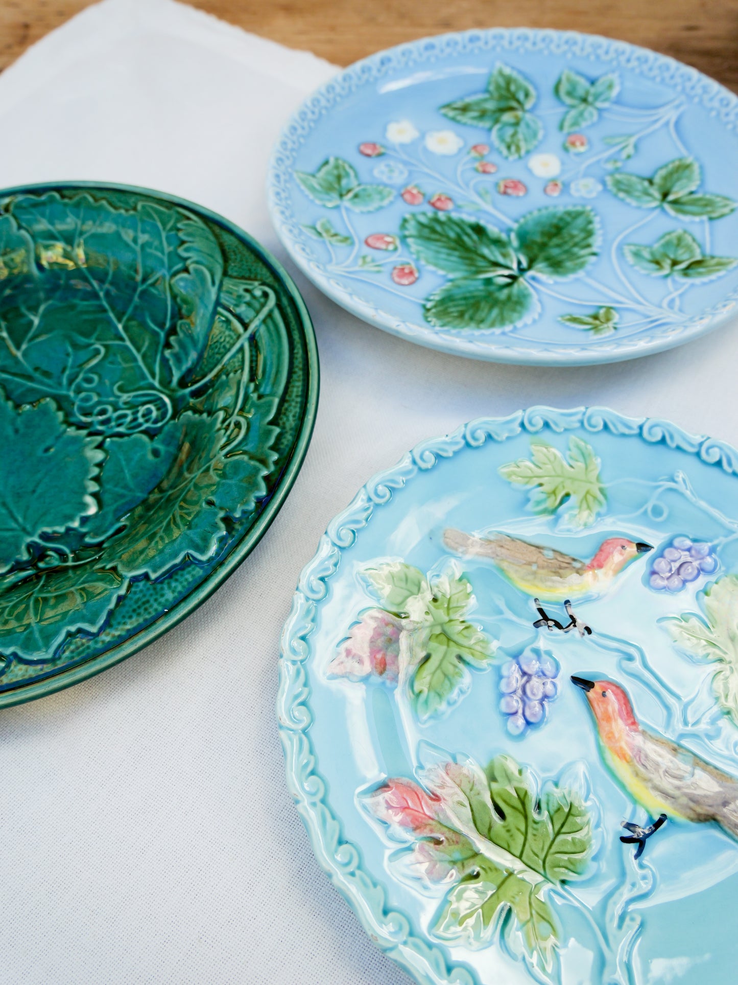 Vintage Majolica Plates