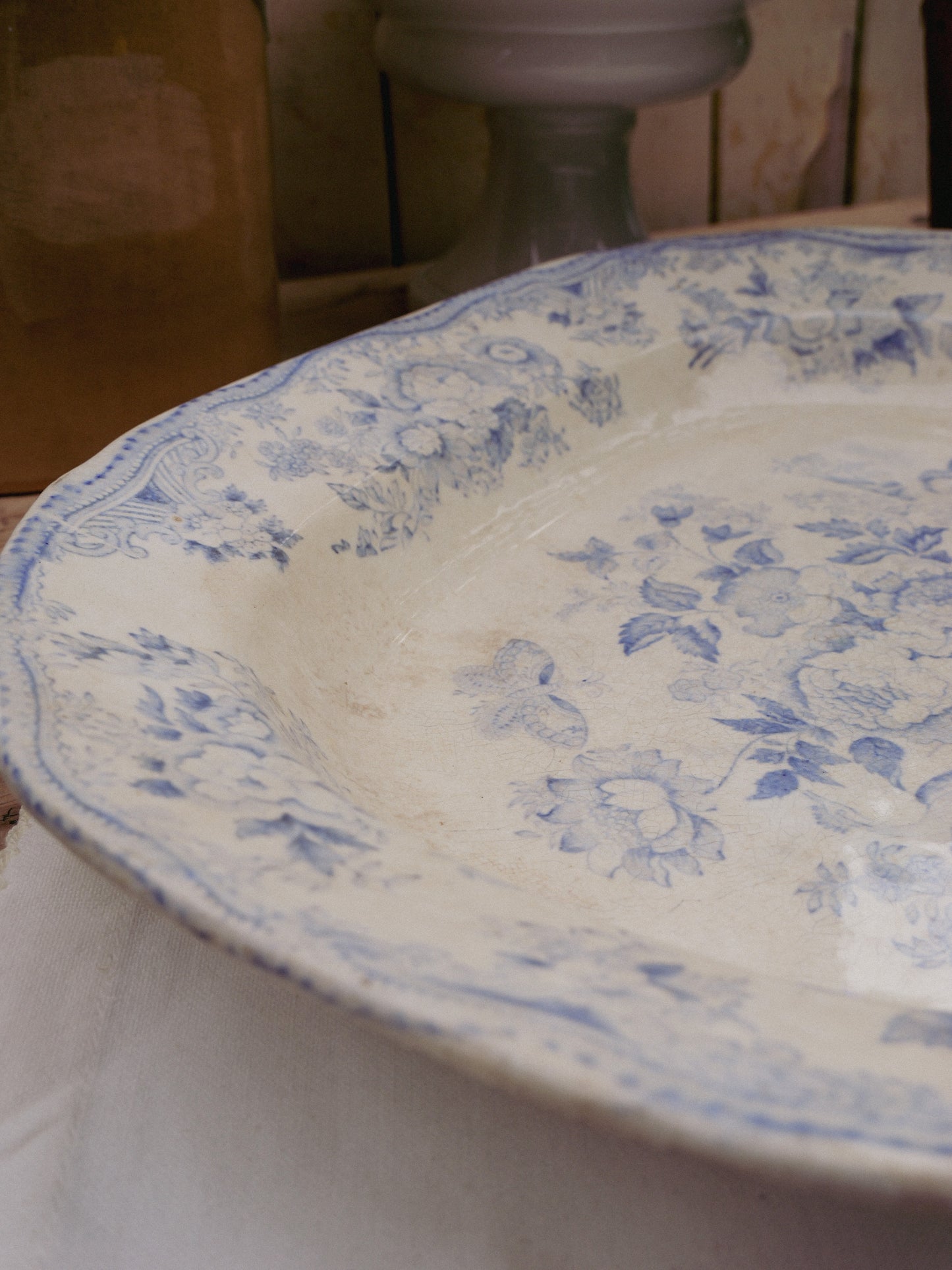 Antique Blue ‘Asiatic Pheasants’ Platters